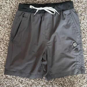 Avalanche Black and Gray Athletic Shorts Drawstring Waist Pockets